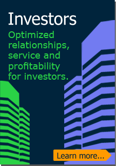 Investors: Optimized relationships, service and profitability for investors. (Learn more)